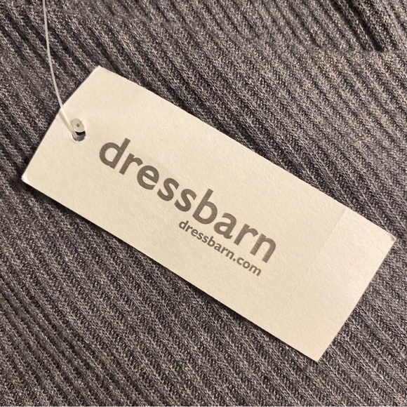 Dress Barn Heather Gray Long Sleeve Dress Size 14 NWT - Picture 6 of 10